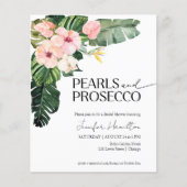 Papier Palm Pearls et Prosecco Invitation à la douche nup (Devant)