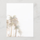 Papier Palm Trees 80e anniversaire fête Budget Invitation (Dos)