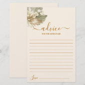 Papier Palmiers séchés Lunaria Conseils pour la maman à ê (Devant / Derrière)