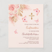 Papier Pampa papillon Confirmation d'invitation (Devant)