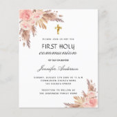 Papier Pampa pâturage budget rose première communion (Devant)