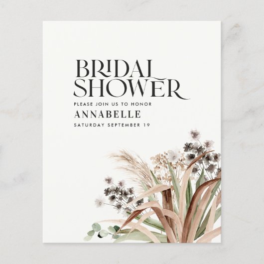 Papier Pampas douche nuptiale eucalyptus terracotta moder (Devant)