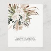 Papier Pampas douche nuptiale herbe moderne terre cuite c (Dos)