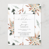 Papier Pampas en cuivre à budget et Fête des mariées flor (Devant)