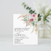 Papier Pampas Fleur d'herbe rose Aquarelle Boho Budget (Debout devant)