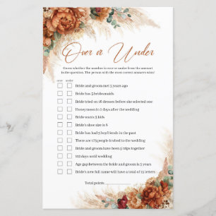 Papier Pampas florale en cuivre en terre cuite Plus ou mo