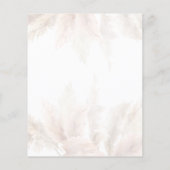 Papier Pampas Grass 70e anniversaire fête Chic Invitation (Dos)