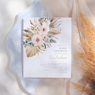 Papier Pampas Grass Boho Désert Budget Baby shower fille