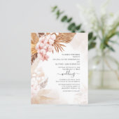 Papier Pampas Grass Boho Terracotta Faire-part de mariage (Debout devant)