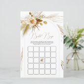 Papier Pampas Grass Bride douche jeu de bingo (Debout devant)