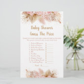 Papier Pampas Grass Rose Floral Devinez Le Jeu De Prix (Debout devant)