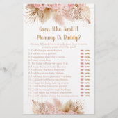 Papier Pampas Grass Rose Floral Devinez Qui A Dit Le Jeu (Devant)