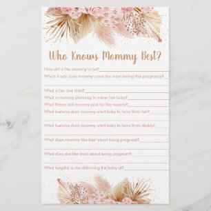 Papier Pampas Grass Rose Floral Qui Connaît Mommy Meilleu