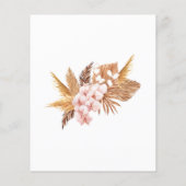 Papier Pampas Grass Terracotta Baby shower Invitation (Dos)