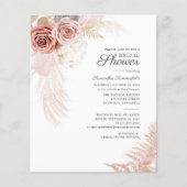 Papier Pampas Grass Terracotta Bridal Show Invitation (Devant)