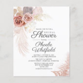 Papier Pampas Grass Terracotta Bridal Show Invitation (Devant)