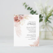 Papier Pampas Grass Terracotta Bridal Show Invitation (Debout devant)