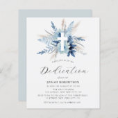 Papier pampas herbe bleu croix florale dévouement (Devant / Derrière)