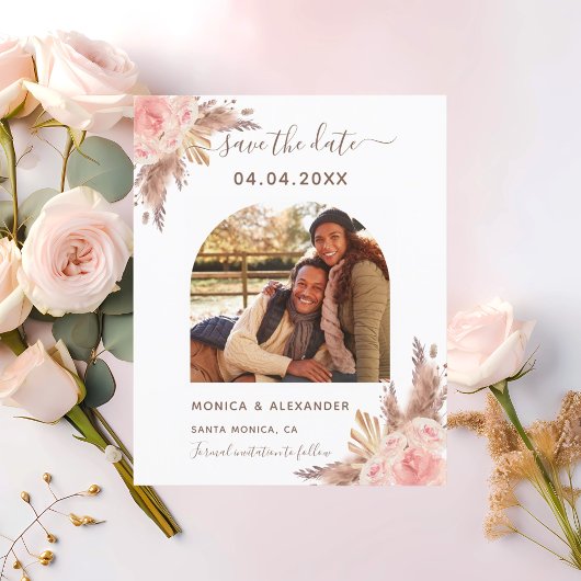 Papier Pampas marié en herbe photo mariage Enregistrer la