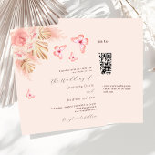 Papier Pampas papillon QR RSVP budget faire-part de maria