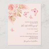 Papier Pampas papillon QR RSVP budget faire-part de maria (Devant)