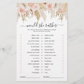 Papier Pampas rose Fête des mariées en herbe Jeu (Devant)