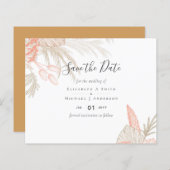 Papier Pampas Tropical Grass Terracotta Mariage (Devant / Derrière)