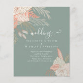 Papier Pampas Tropical Grass Terracotta Mariage (Devant)