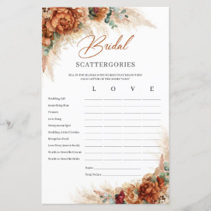 Papier Pampas tropicale herbe cuivre Bridal Scattergories