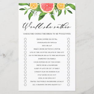 Papier Pamplemousse préférerait-elle Fête des mariées jeu