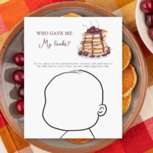 Papier Pancakes baby shower Qui m'a donné mes regards ?
