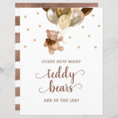 Papier Pancarte Devinez combien de bonbons pour une Baby (Devant / Derrière)