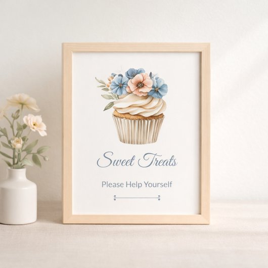 Papier Pancarte pour table de desserts de Baby Shower ave