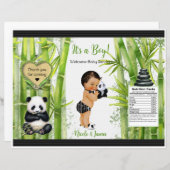 Papier Panda Bamboo Thème Baby Boy Chip Sac (Devant / Derrière)