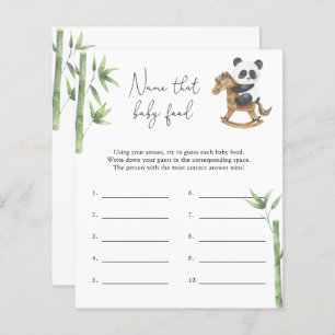 Papier Panda bear - Nom de bébé Food douche jeu