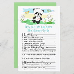 Papier Panda bébé Comment bien connaissez-vous le jeu bab