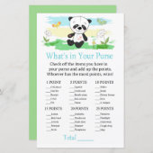 Papier Panda bébé Qu'y a-t-il dans votre sac à main (Devant / Derrière)