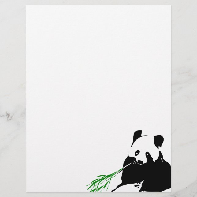 Papier Panda mangeant du bambou (Devant)