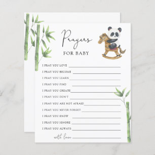 Papier Panda ours Prières de baby shower pour bébé