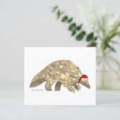 Papier Pangolin Cute Père Noël Espèces en voie de dispari (Debout devant)