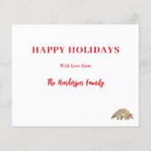 Papier Pangolin Cute Père Noël Espèces en voie de dispari (Dos)