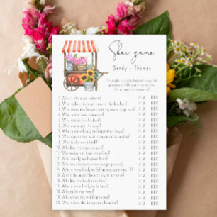 Papier Panier à fleurs - Chaussure jeu de douche nuptiale