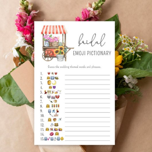 Papier Panier à fleurs - douche nuptiale émoticônes