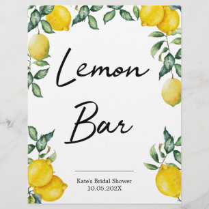 Papier Panneau citrons Lemon Bar personnalisé
