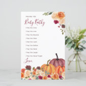 Papier Panneau d'amour Citrouille orange brûlé (Debout devant)