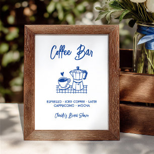 Papier Panneau de Baby Shower Fresh Off The Market Coffee
