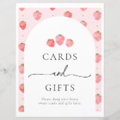 Papier Panneau de cadeaux de fraise | Panneau de fraise  (Devant)