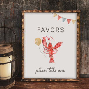 Papier Panneau de fête de écrevisses modifiable