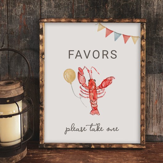 Papier Panneau de fête de écrevisses modifiable