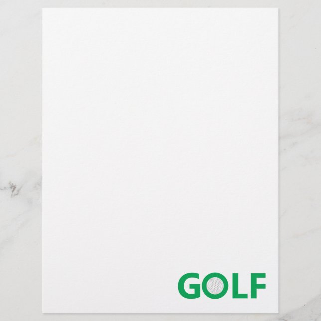 Papier Panneau de golf (Devant)